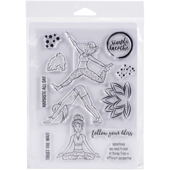 Spellbinders FSJ Clear Stamp Set-Simply Breathe-Take Time For You