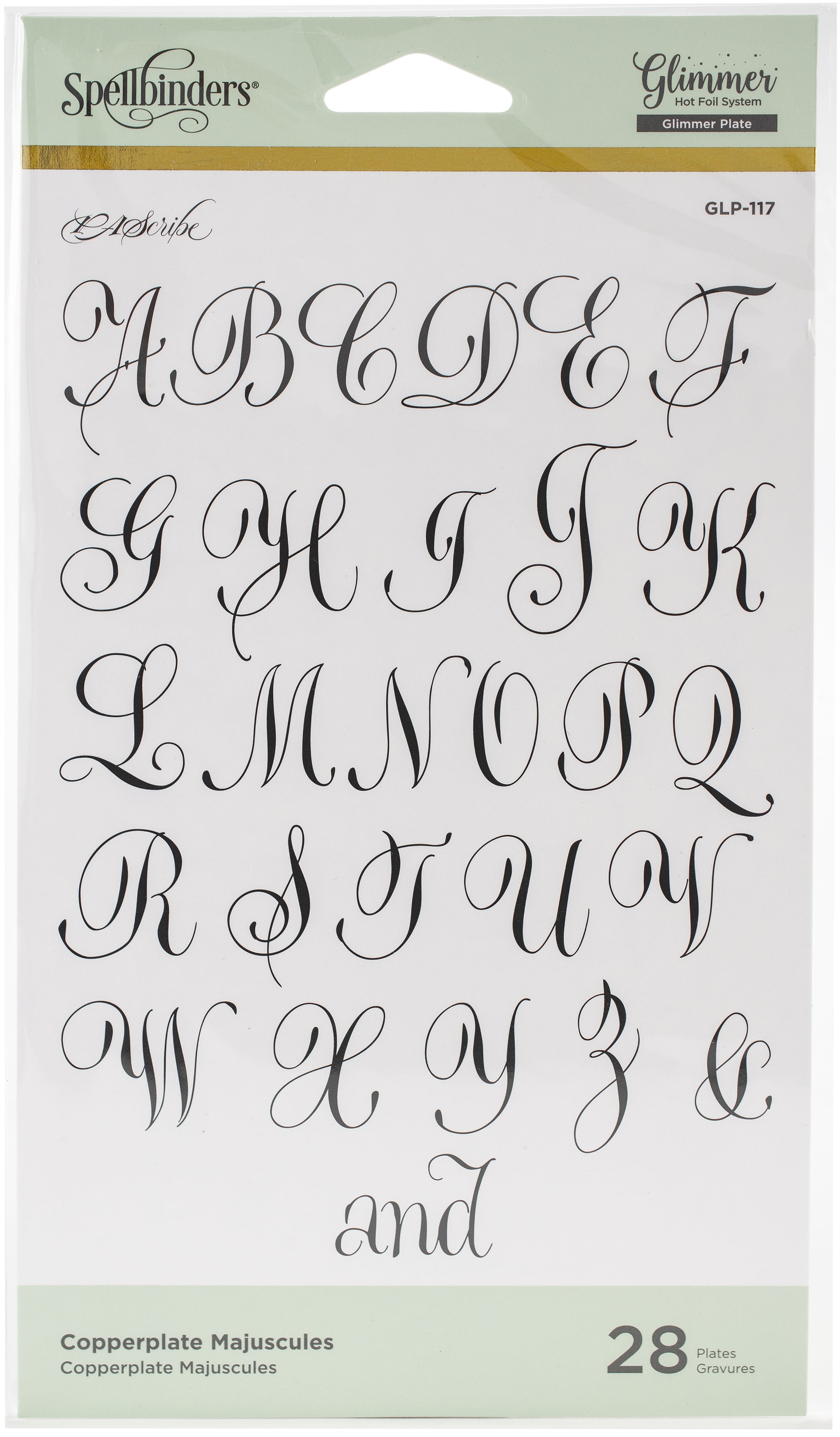 Spellbinders Glimmer Hot Foil Plate-Copperplate Majuscules