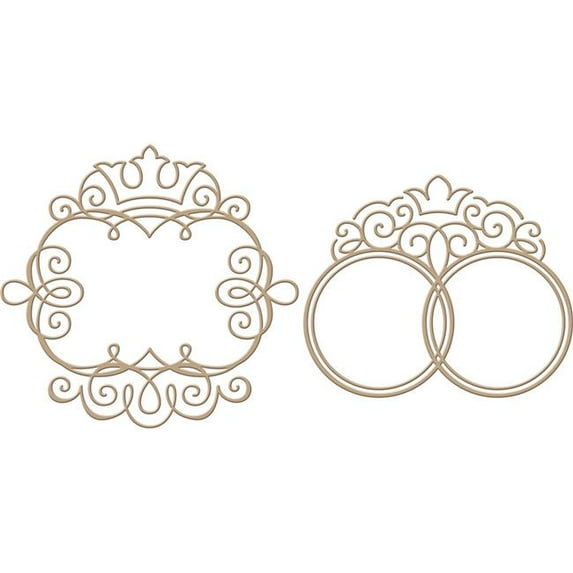 Spellbinders Glimmer Impression Plate-Monogram Medallions