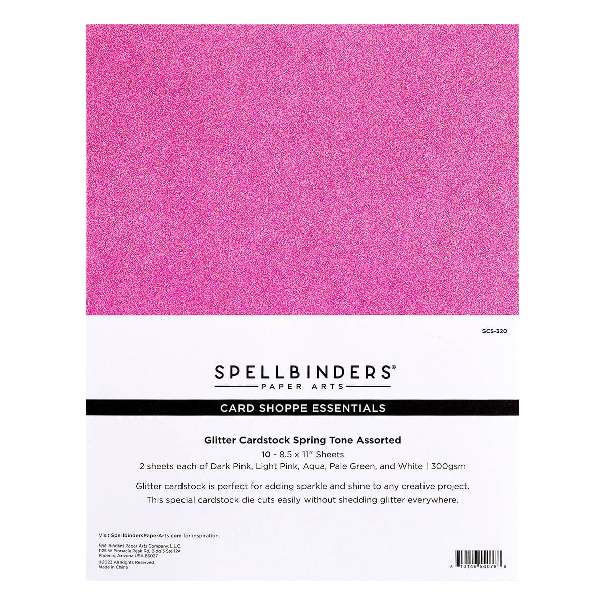 Spellbinders Glitter Cardstock 10/PkgSpring Tones