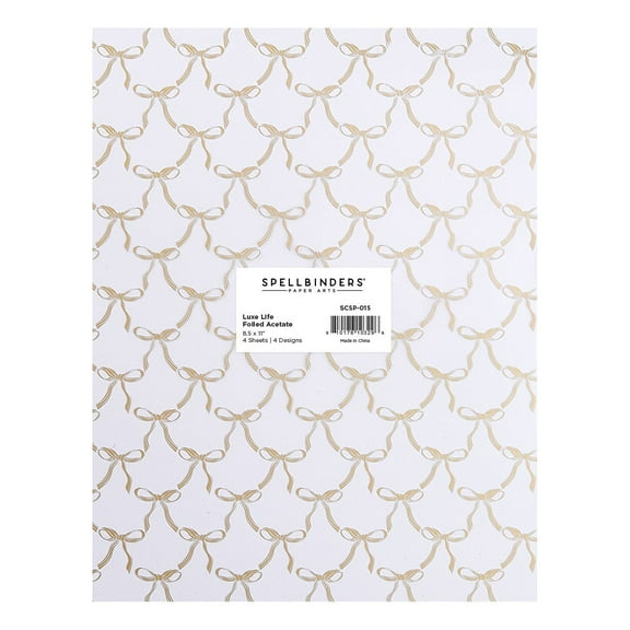 Spellbinders Gorgeous You Foiled Acetate 8.5"X11" 4/Pkg-Luxe Life