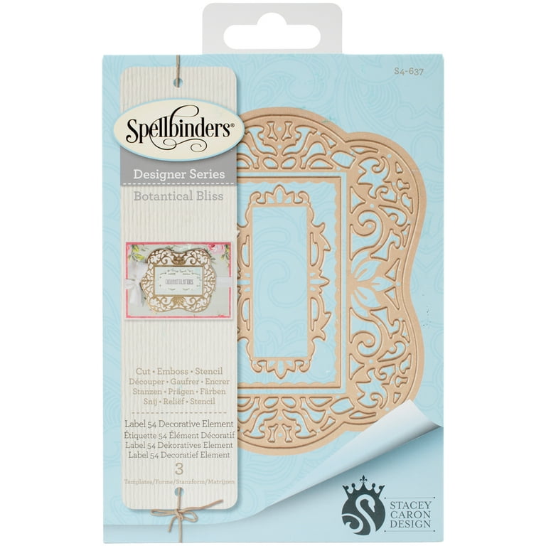 Spellbinders Nestabilities Decorative Elements Dies-Fleur De Lis Squares (並行輸入品) Spellbinders Nestabilities Decorative Elements Dies-Label 54