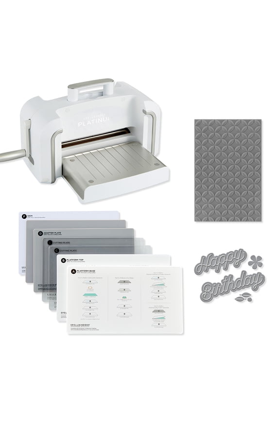Platinum Cut & Emboss Machine - with Universal Plate System, die set and folder