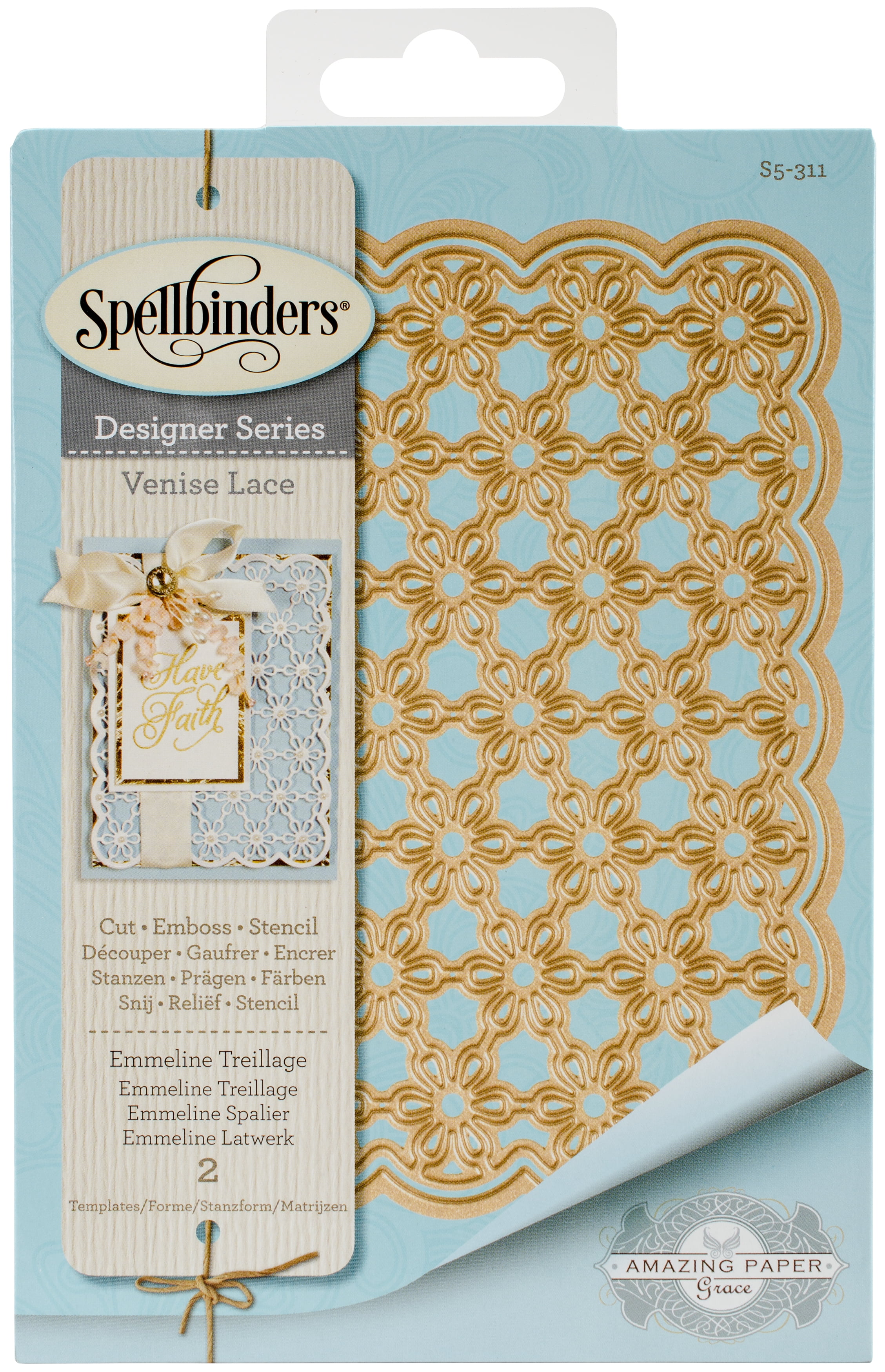 Spellbinders Shapeabilities Dies By Becca Feeken Venise Lace-Emmeline ...