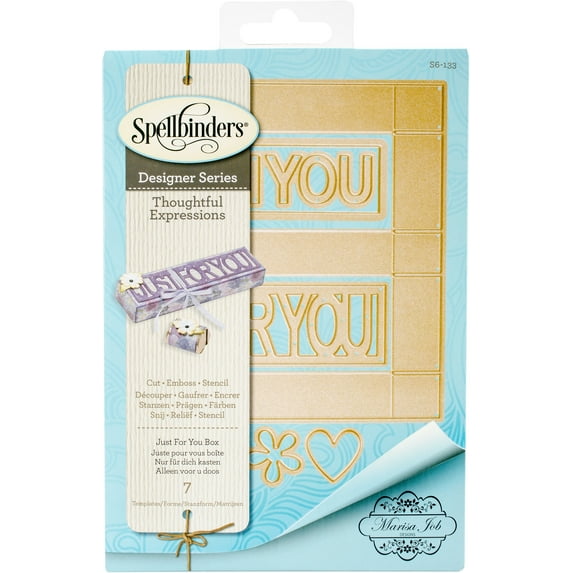 Spellbinders Shapeabilities Dies By Marisa Job-Thoughtful Expressions-Just For You Box
