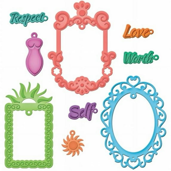 Spellbinders Shapeabilities Dies-Jewel Framed Sentiments