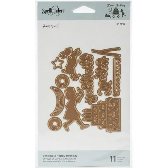 Spellbinders Shapeabilities Dies-Sending A Happy Birthday