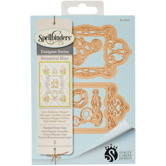 Spellbinders Shapeabilities Dies-Twisted Floral Tags