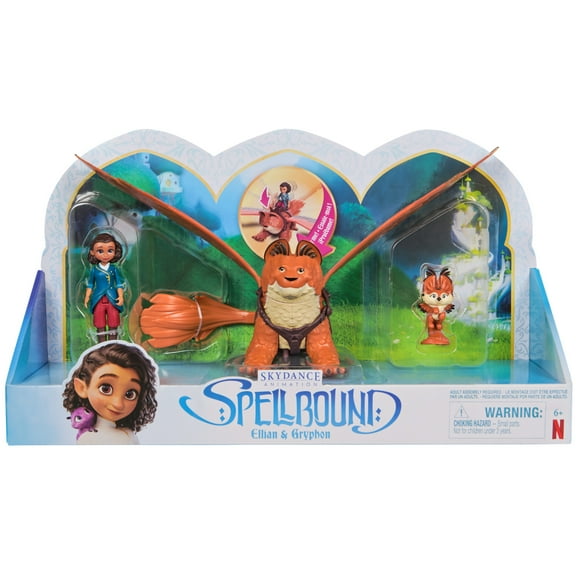 Spellbound Ellian & Gryphon Riding Pack, includes Deluxe Action Figure with Flapping Wings