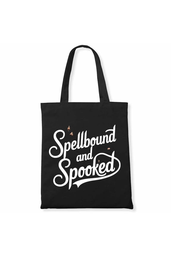 Spellbound and Spooked Halloween Party Humor Stand-Up Canvas Bag 1Pc