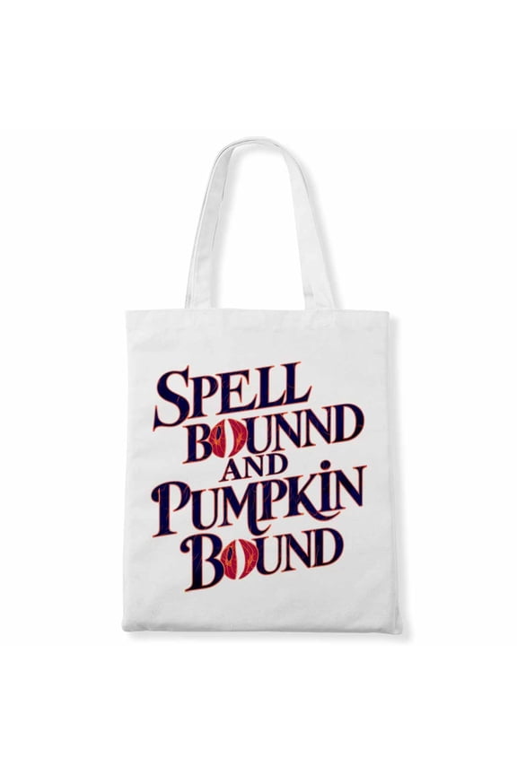Spellbound and pumpkin bound. Costume Canvas Bag Halloween Tooth Party 2Pcs