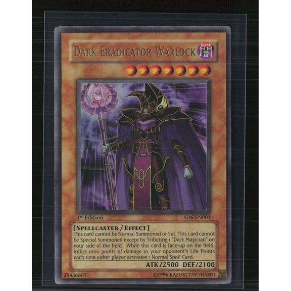 Yu-Gi-Oh Dark Eradicator Warlock SD6-EN001 Spellcaster's Judgment UR 1st Edition Lightly Played
