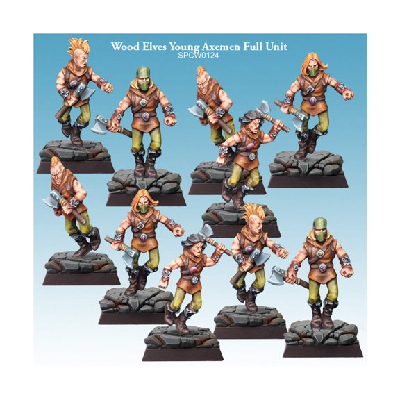 Spellcrow Wood Elf Young Axemen Full Unit New