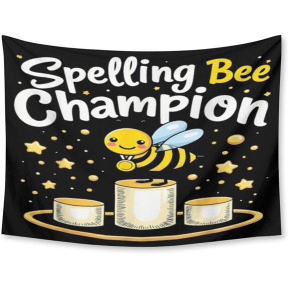 Spelling Bee Champion Gifts School Spelling Wall Hanging Tapestries for Bedroom Backdrop Office, 40X30