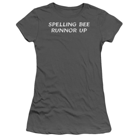 - Spelling Bee - Juniors Teen Girls Cap Sleeve Shirt - X-Large