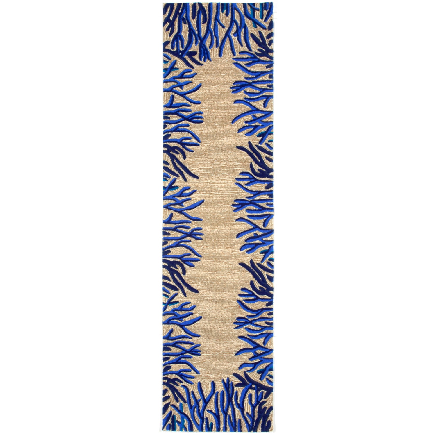 Trans Ocean by Liora Manne Spello Coral Bdr Cobalt 2' x 8' Rug