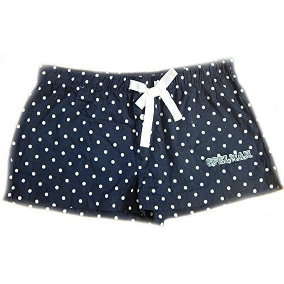 Spelman 100% Cotton Shorts, Gym Shorts, Short Shorts Lounge Sleep Shorts Pajamas (Size X-Large, Navy Dot)