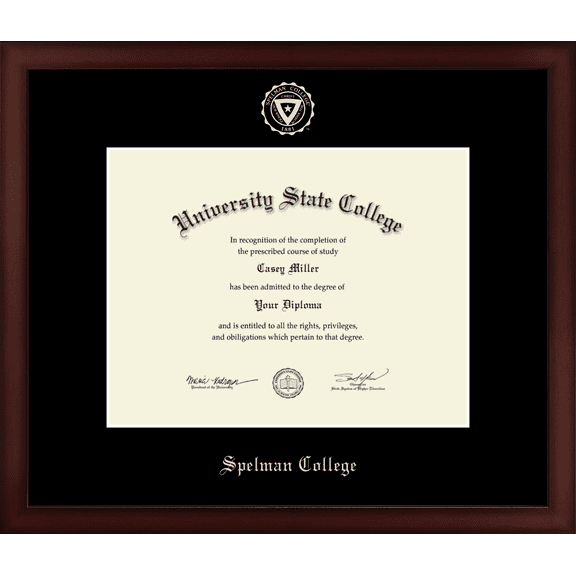 Spelman College Diploma Frame, Document Size 11" x 8.5"