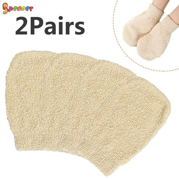 Spencer 1 Pair Bath Shower Mitt Exfoliating Glove, Bath Spa Massage Exfoliating Body Scrubber Dead Skin Remover for Body Improve Blood Circulation