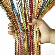 Spencer 1 x 2M Door String Curtain Beaded Room Divider Wall Panel Fringe Window Beaded Crystal Tassel Screen for Wedding Home Decoration