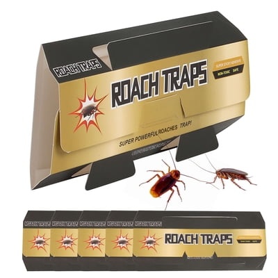 Spencer 10PCS Roach Trap Pest Cockroach Glue Catchers Indoor Insect Roach Pest Sticky Control Trap for House Home Motel Hotel