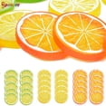 thumbnail image 1 of Spencer 10Pcs Simulation Lemon Slice Plastic Fake Artificial Fruit Lifelike Model for Home Party Decoration "Green", 1 of 8