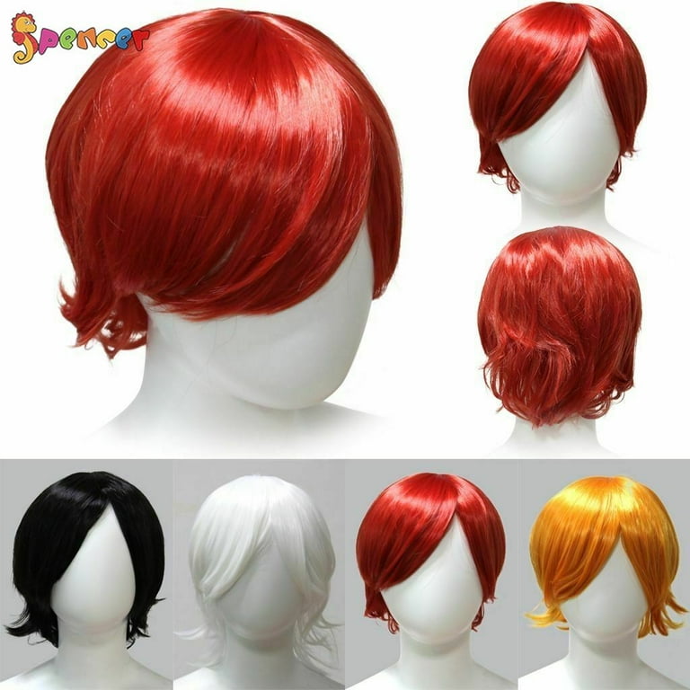 Short red anime wig sale
