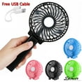 thumbnail image 1 of Spencer 1200 mAh Battery Handheld Mini Fan Rechargeable Foldable USB Personal Cooling Fan, Pink, 1 of 7