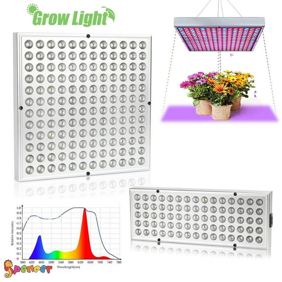 Spencer 1200W 144 LED Grow Light Panel Hydroponic Indoor & Outdoor Plant Growth Lamp Full Spectrum High Light Absorption for Balcony Garden Greenhouses