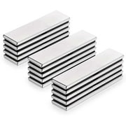 Spencer 15PCS Strong Rare Earth Neodymium Magnets Heavy Duty Bar Magnets Powerful Permanent Rectangular Magnets - 50 x 10 x 3 mm