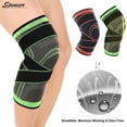 thumbnail image 1 of Spencer 1PC 3D Weaving Compression Knee Sleeve Brace for Men & Women, Kneepad Support with Adjustable Strap for Pain Relief, Running, Athletic, Crossfit (M,Green), 1 of 8