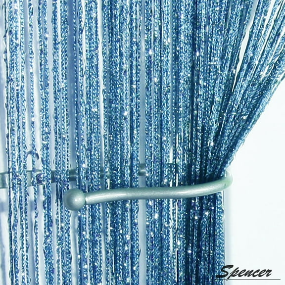 Spencer 1x2M Door String Curtain Drops Beads Wall Panel Fringe Window Room Divider Strip Tassel for Wedding Home Decoration "Blue"