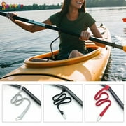 Spencer 2 Pack Kayak Paddle Leash Fishing Rope Rod Safety Lanyard Boat Accessories Stretchable Coiled Rod for Kayak and SUP Paddles "Black"
