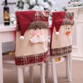 thumbnail image 1 of Spencer 2 Pieces Christmas Chair Covers, Snowman Santa Claus Hat Protective Covers for Chair Back Home Dining Room Decor "Snowman", 1 of 7