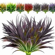 Spencer 2Pcs Artificial Grass Plants Bushes 17in Faux Plastic Grass Fake UV Resistant Greenery Stems for Vase Filler Farmhouse Home Garden Decor