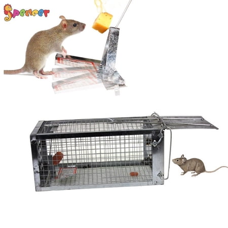 Spencer 2Pcs Rat Trap Cage Small Live Animal Humane Cage Pest Rodent Mouse Control Bait Catch Pest Mouse Trap Cage 11 x 5.5 x 4.3 inches