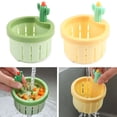 thumbnail image 1 of Spencer 2pcs Cactus Kitchen Sink Drain Strainer, Press Automatic Dumping Basket, Multi-functional Home Use Sink Draining Basket Filter Net, 1 of 10