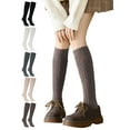 thumbnail image 1 of Spencer 3 Pairs Womens Casual Knee High Socks Cable Knitted Boot Socks Long Thick Leg Warmers Winter for Party, Work, Gifts (Coffee), 1 of 10
