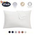 thumbnail image 1 of Spencer 300 Thread Count White Cotton Pillowcases, Queen, (2 Count), 1 of 8