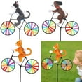 thumbnail image 1 of Spencer 3D Animal Riding Bike Windmill, Cat Dog On Bicycle Wind Spinners Garden Pinwheels Decor with Stake for Home Yard Lawn Patio Decoration, 1 of 10