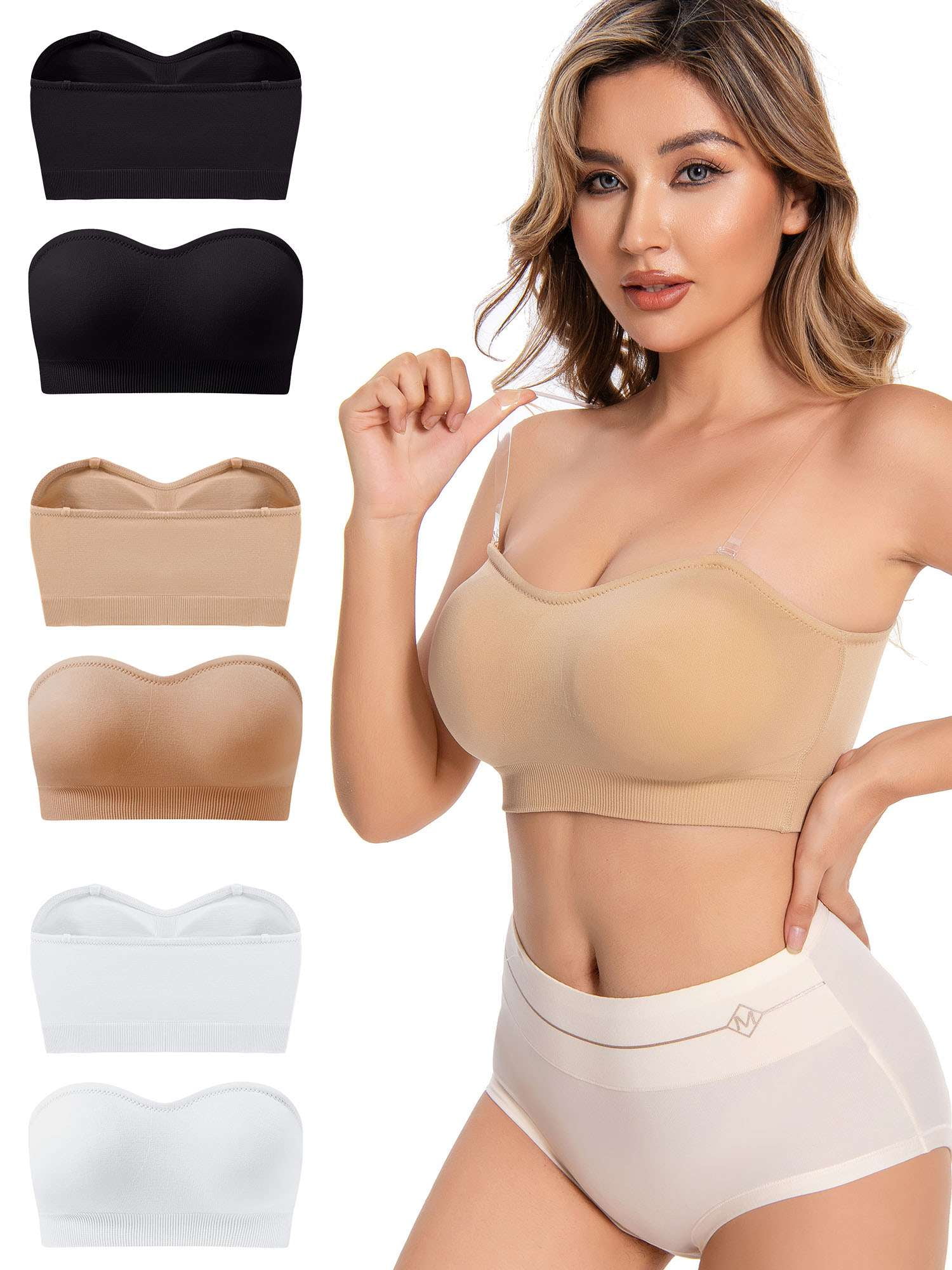 6 Pack Tobeinstyle Womne S Wire Free Padded Bralettes