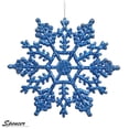 thumbnail image 1 of Spencer 4 inch Pack of 36 Blue Glitter Snowflake Christmas Ornaments Xmas Tree Hanging Decoration, 1 of 7