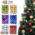 thumbnail image 1 of Spencer 48Pcs Christmas Ball Ornaments Small Shatterproof Xmas Tree Decorative Balls Setwith Hanging Hooks for Holiday Wedding Party Decorations, Red (30mm/1.2"), 1 of 6