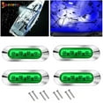 thumbnail image 1 of Spencer 4Pcs Marine Boat LED Courtesy Lights, 24V Interior Deck Walkway Stair Light Stern Cabin Lighting for Pontoon Fishing Boat Kayak Sailboat Bass Boat Vessel "Green", 1 of 8