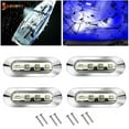 thumbnail image 1 of Spencer 4Pcs Marine Boat LED Courtesy Lights, 24V Interior Deck Walkway Stair Light Stern Cabin Lighting for Pontoon Fishing Boat Kayak Sailboat Bass Boat Vessel, 1 of 8