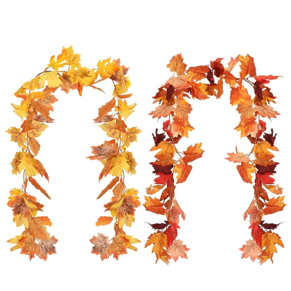 Spencer 5.6ft Fall Garland Maple Leaf Hanging Vine Garland Artificial Autumn Foliage for Halloween Thanksgiving Decor Christmas Decoration
