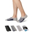 thumbnail image 1 of Spencer 5-Pack Men's No Show Socks Adult Low Cut Socks Invisible Liner Socks with Non Slip Grips, Athletic Casual Socks for Men, Gray, 1 of 8