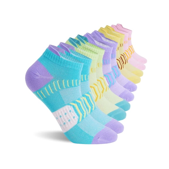 Spencer 5 Pairs Mens Low Cut Socks Ankle No Show Running Breathable Socks Womens Comfort Anti-blister Ankle Socks