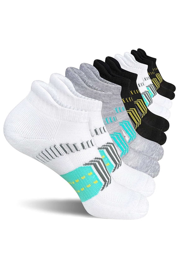 5 Pairs Mens Low Cut Socks Ankle No Show Running Breathable Socks Womens Comfort Anti-blister Ankle Socks