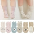 thumbnail image 1 of Spencer 5 Pairs Toddler Non Slip Socks Cute Baby Socks with Grips Cotton Crew Socks for Infants Toddlers Kids Boys Girls, 0 Months - 5 Years, 1 of 12